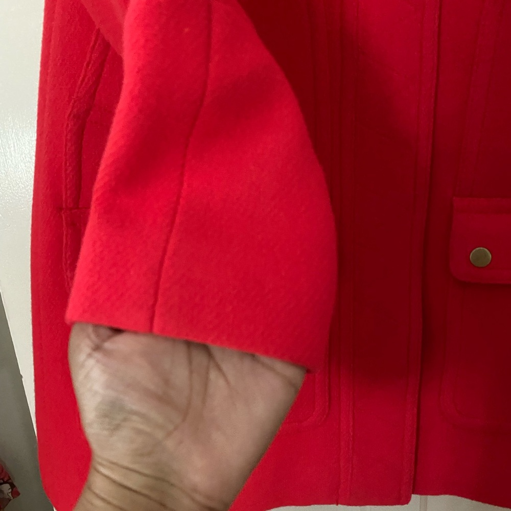 J. Crew Womens Nello Gori Italian Wool Stadium Cloth Coat Faux Fur Size 2 - Picture 7 of 7